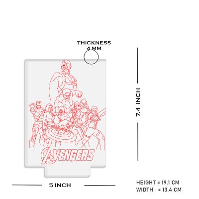 3D Illusion Avengers Group Night lamp multicolored Gift for Kid & Anime Lover Desk Table lamp Gift for Birthday